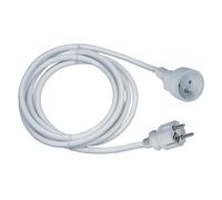 Rallonge blanche de 5m sans interrupteur 16A GAO 1 prise