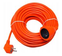 Rallonge électrique 50 m pour usage extérieur avec mise à la terre Blow PR-160, câble 3 x 1,5 mm², prise de sécurité, fiche coudée orange, pour le jardin, les chantiers, le garage, les outils électriq