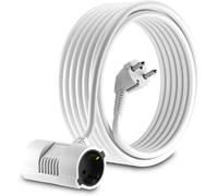 Rallonge Câble Prise Schuko Avec Connecteur À 2 Voies Coudée À 90 °Prise Ue - Cee 7/7 À 2 Prises Cee 7 - Jusqu'À 250V- 50Hz - 16A Longueur 10M[DYB982695]