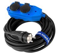 Hilark Cable Tech Rallonge en Caoutchouc H07RN-F 3x2,5 répartiteur Bleu 10m