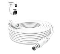 Rallonge CC 5 m 5,5 x 2,1 mm compatible avec Avm Fritz!Box 7590 Ax/7530/5690 Pro/6850 LTE, rallonge d'alimentation pour routeur, CCTV, bande LED, imprimante - Blanc