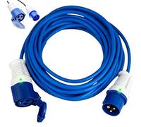 Rallonge CEE 10 m, 230 V, 16 A, pour Camping, étanche IP44, Robuste et idéale pour Les activités de Plein air (Bleu)