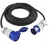 Rallonge CEE 10 m - Prise IP44 - Avec couvercle de protection - 230 V - H07RNF 3G2,5 IP44 - Pour caravane, camping, camping-car