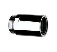 rallonge chromée - mâle / femelle 15 x 21 - longueur 25 mm - diamètre 24 mm - delabie 822215