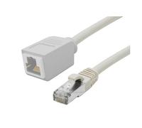 Rallonge cordon RJ45 catégorie 6A S/FTP LS0H snagless gris - 2 m