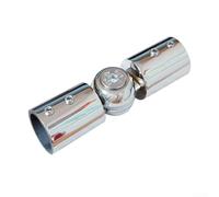 Rallonge coudée robuste à charnière pour tringles à rideaux (19 mm chromé) | Convient aux poteaux de 2,5 cm, comprend une clé hexagonale, une fixation à vis sécurisée, empêche l'affaissement et un