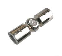 Rallonge coudée robuste à charnière pour tringles à rideaux (25 mm chromé) | Convient aux poteaux de 2,5 cm, comprend une clé hexagonale, une fixation à vis sécurisée, empêche l'affaissement et un