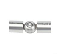 Rallonge coudée robuste à charnière pour tringles à rideaux (25 mm, noir) | Convient aux poteaux de 2,5 cm, comprend une clé hexagonale, une fixation à vis sécurisée, empêche l'affaissement et un