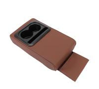 Rallonge d'accoudoir de voiture 1 boîte de rangement anti-fatigue avec porte-gobelet, accoudoir voiture, coussin, support pour les mains et coudes(Marron)