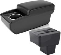 Rallonge d'accoudoir de voiture Accoudoir central pour Mazda 2 (CX-3 2018, 2019, 2020)(B Black line 6)