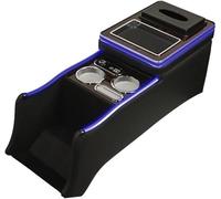 Rallonge d'accoudoir de voiture Accoudoir de voiture pour Odyssey 15-24, console pour avant, éclairage latéral ambiant sans fil(Mahogany Side Light)