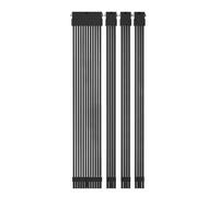 Rallonge d'alimentation 18 AWG pour constructeurs, 1 x 24 broches/1 x processeur 8 broches/2 x 8 broches PCIE, câbles tressés doux avec peignes, composants d'alimentation GPU de 30 cm