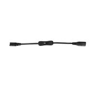 Rallonge d'alimentation,IEC 320 C8 vers IEC 320 C7. Rallonge d'alimentation pour Ordinateur 2.5 A/250 V, Cordon Adaptateur d'extension d'alimentation mâle à Femelle de 0,3 m/0,98 Pieds, Noir