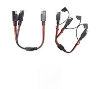 Rallonge d'alimentation SAE vers 2 - 14 AWG avec couvercle anti-poussière pour chargeur de batterie de panneau solaire sur voiture, camion, moto, camping-car, bateau