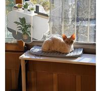 Rallonge D'appui de Fenêtre Étagères Plantes Bois Rebord Fenêtre, Adaptées Chats, Rehausseur Rebord Fenêtre Extérieur Ruban Adhésif Nano(79x20xH80cm(31.1x7.9x31.5"))