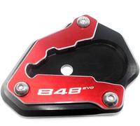 Rallonge de béquille de moto Motos pour Ducati 848 pour EVO 2020 pour Moto CNC Aluminium Béquille Pied Extension Latérale Plaque De Support Agrandisseur de béquille latérale(Red 848evo)