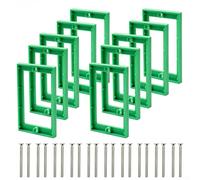 Rallonge de boîte de sortie simple 6,35 mm pour interrupteurs et prises - En plastique ABS jaune - Adaptateur de profondeur électrique avec vis pour projets d'amélioration de la maison - Kit