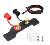 Rallonge de borne de batterie automobile de 127 cm 4 AWG avec boulons en cuivre pur et capuchon de protection en caoutchouc pour une utilisation en extérieur