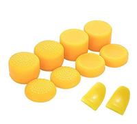 Rallonge de Boutons L2 R2 de Rechange + Capuchon de Pouce analogique en Silicone pour Manette Sony PS4 PS4 Pro Slim Jaune