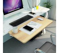 Rallonge De Bureau Ergonomique Et Plateau De Clavier Pliable À Fixation Par Pince, Étagère Sous L'Accoudoir Pour Bureau À Domicile, Accessoire De Poste De Travail Gain De Plac.G-55x25cm(22x10inch)