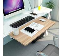 Rallonge De Bureau Ergonomique Et Plateau De Clavier Pliable À Fixation Par Pince, Étagère Sous L'Accoudoir Pour Bureau À Domicile, Accessoire De Poste De Travail Gain De Plac.A-55x25cm(22x10inch)