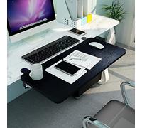 Rallonge de Bureau, Plateau d'extension de Bureau Ergonomique, avec Support en K Pliable en Acier, Facile à Assembler, Convient aux Bureaux, étagères et Tables à Manger (Couleur : Noir, Ta