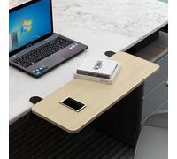 Rallonge de Bureau Pliable avec Plateau Clavier en Bois 52/65/75 x 25 cm, soulage la Fatigue et améliore Posture, for rallonge Table Bureau/d'école(Natural Wood Color,52 * 25Cm)