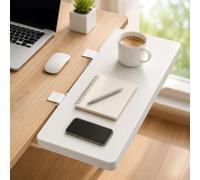 Rallonge de Bureau Pliable et Robuste | Zone de travail élargie, repose-bras confortable télétravail étude et configuration informatique(White,70*20cm/27.5*7.8in)