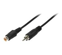Rallonge de câble audio LogiLink - RCA (M/F) - 10m - Noir