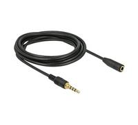 - Rallonge de câble audio - mini jack 4 pôles mâle pour mini jack 4 pôles femelle - 3 m - noir