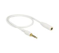 - Rallonge de câble audio - mini jack 4 pôles mâle pour mini jack 4 pôles femelle - 50 cm - blanc