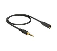 - Rallonge de câble audio - mini jack 4 pôles mâle pour mini jack 4 pôles femelle - 50 cm - noir