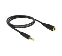 - Rallonge de câble audio - mini jack à 5 pôles mâle pour mini jack à 5 pôles femelle - 1 m - noir