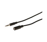 - Rallonge de câble audio - mini-phone stereo 3.5 mm mâle pour mini-phone stereo 3.5 mm femelle - 2 m - noir - rond