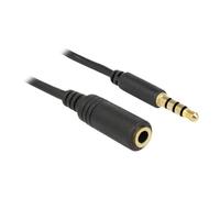 Rallonge de câble audio stereo mini jack - DELOCK - 50 cm - Noir