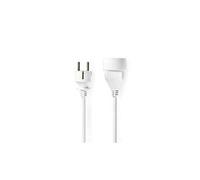 Rallonge de câble d'alimentation 10 m h05vv-f, 3g1,5 ip20 blanc