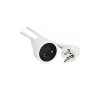 Dexlan - Rallonge de câble d'alimentation - bipolaire (M) pour bipolaire (F) - 10 m - blanc Blanc