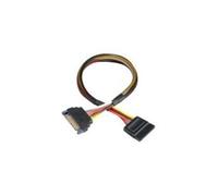 - Rallonge de câble d'alimentation - alimentation SATA (M) pour alimentation SATA (F) - 30 cm - Noir maille