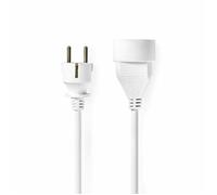 Rallonge de câble d'alimentation - Blanc - 3 m - H05VV-F 3G1,5 - IP20 - Intérieur