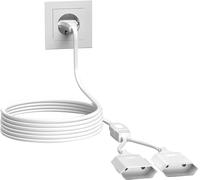 Rallonge De Câble D'Alimentation, Câble D'Extension 2 En 1 2M, Fiche Type-C Euro Vers Double Prise Type-C Euro, Rallonge De Fiche Plate 2,5 A/250 V Pour Téléviseur, Moniteur, Lampe[DYB984640]