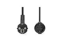 - Rallonge de câble d'alimentation - power CEE 7/7 (M) incliné pour power CEE 7/7 (F) - 3 m - rond - noir