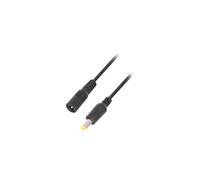 - Rallonge de câble d'alimentation - DC jack de 5,5 x 2,1 mm (M) pour DC jack de 5,5 x 2,1 mm (F) - 50 cm - moulé