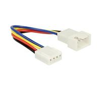 Delock - Rallonge de câble d'alimentation de ventilateur - MLI à 4 broches (M) pour MLI à 4 broches (F) - 10 cm