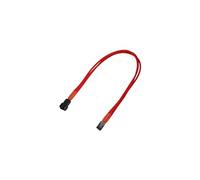 Nanoxia Rallonge de câble d'alimentation de ventilateur Molex 3 broches (F) pour Molex 3 broches (M) 30 cm rouge