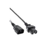 - Rallonge de câble d'alimentation - IEC 60320 C14 droit pour IEC 60320 C15 droit - 1.8 m - noir