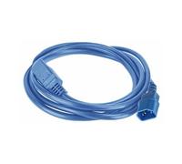 - Rallonge de câble d'alimentation - IEC 60320 C14 pour IEC 60320 C21 - 250 V - 10 A - 3 m - bleu
