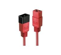 - Rallonge de câble d'alimentation - IEC 60320 C19 pour IEC 60320 C20 - 250 V - 16 A - 3 m - moulé - rouge