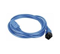 - Rallonge de câble d'alimentation - IEC 60320 C20 pour IEC 60320 C21 - 250 V - 16 A - 3 m - bleu