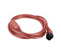 - Rallonge de câble d'alimentation - IEC 60320 C20 pour IEC 60320 C21 - 250 V - 16 A - 3 m - rouge