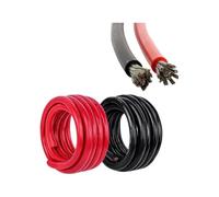 Rallonge de câble photovoltaïque solaire, Câble for panneau solaire 10 AWG, fil silicone multicolore 3-50 m, usage automobile(Red and Black,30m)